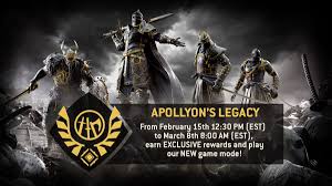 Unlocked by playing realistic modes. as far as i know, campaign doesn't give said. For Honor Na Twitteri Apollyon S Legacy Event Is Live From February 15th 12 30 Pm Est To March 8th 8 00 Am Est Earn Exclusive Rewards And Play Our New Game Mode Https T Co Nhge5ul88t