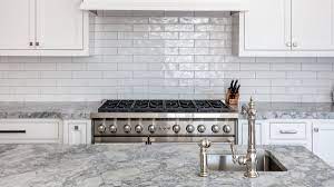 Subway tile and small mosaic tile also make great bathroom tile. Artistic Tile On Twitter Designer And Architectural Rep Michal Abehsera Paired A Glossy White B Train Subway Tile Backsplash With Superwhite Polished Marble Countertops To Add Subtle Variety To This Classic White Kitchen