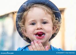 1,103 Little Girl Nature Cherries Stock Photos