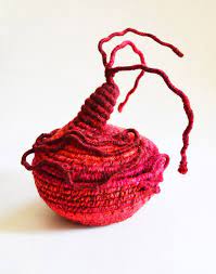 Fibre Art Vessel Woven Coiled Textile Art Ooak By Heketdesigns 59 00 Textile Art Fiber Sculpture Textile Sculpture