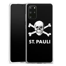 Pauli skull tee (brown) the classic totenkopf is printed with white soft touch ink on 100% sweatshop free shirts with a custom st. Deindesign Handyhulle Fc St Pauli Whiteskull Samsung Galaxy S20 Plus Hulle Fc St Pauli Totenkopf Offizielles Lizenzprodukt Online Kaufen Otto