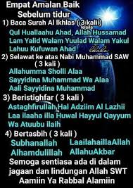 Bacalah dzikir sebelum tidur sesuai sunnah penghapus. Empat Amalan Baik Sebelum Tidur Saya Orang Johor Facebook