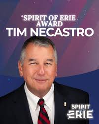 Join us as we celebrate the builders, dreamers, and doers shaping Erie's  future. We're proud to recognize Tim NeCastro, President and CEO of Erie  Insurance, as our 2025 Spirit of Erie awardee.
