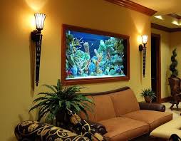 This One Is So Nice Like A Flat Screen Tv Wall Aquarium Custom Aquarium Aquarium Design