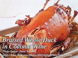 Braised Whole Duck In Coconut Wine Panlasang Pinoy Meat Recipes Duck Recipes Braised Duck Braised