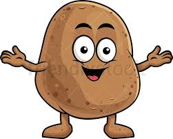 Happy Potato Character Cartoon Vector Clipart Friendlystock Cartoon Character Design Cartoons Vector Vegetable Cartoon