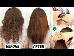 Rid your hair of split ends without having to get a full cut with some nourishing argan oil. In 30 Minutes Permanent Hair Straightening At Home Without Straightener Heat 100 Straighten Hair Without Heat Hair Mask For Growth Hair Straightening Tutorial