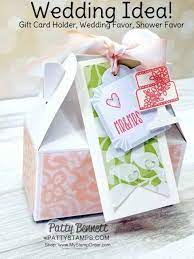 As an alternative to my other lottery ticket envelopes that have an attached tag, these are just the. Wedding Gift Card Holder Or Favor Idea Featuring Stampin Up Lustrous White Gable Box And Gift Card Holder Wedding Wedding Anniversary Cards Gift Card Holder