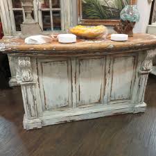 Distressed French Country Kitchen Island Bar Counter Majestic Fog Antique White Modern Industrial Cart Wes Kitchen Island Mebel
