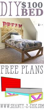 Diy Modern Platform Bed Free Plans How To Video Shanty 2 Chic Diy Twin Bed Diy Platform Bed Modern Platform Bed