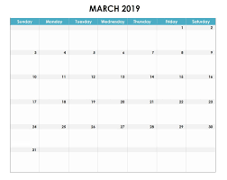 march 2019 excel calendar 2019calendar 2019excelcalendar template monthly best powerpoint free download