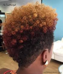 The transition between the curly hair on the top to almost shaved hair on the neck makes women look very sexy. Carefree Natural Spirals 40 Cute Tapered Natural Hairstyles For Afro Hair The Trending Hairstyle