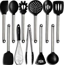 Silicone cooking utensil set, ailuki kitchen utensils 14 pcs cooking utensils set. Buy Home Hero 11 Silicone Cooking Utensils Kitchen Utensil Set Stainless Steel Silicone Kitchen Utensils Set Silicone Utensil Set Spatula Set Silicone Utensils Cooking Utensil Set Salad Tong Online In Indonesia B07hvlyw3x