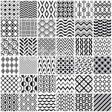 Black And White Geometric Design Easy Seamless Pattern Stock Vector Art 45169712 Geometric Patterns Drawing Simple Geometric Pattern Geometric Pattern Design