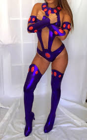 Sexy Starfire Cosplay Bodysuit Custom Made. Delivery After - Etsy