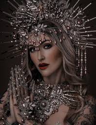 There's something to be said about expressions in portrait photography. The  more intense the look that much more subtle needs to be the look... Love  these gems for the styling but most