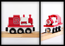 Nc State Wooden Engine Compatible With Thomas And Brio Wooden Train Sets Baylor Bear Baylor Wooden Train Set