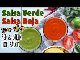Salsa Roja And Salsa Verde Recipes Taco Shop Red Green Hot Sauce Recipe In 2020 Hot Sauce Recipes Salsa Verde Recipe Salsa Roja