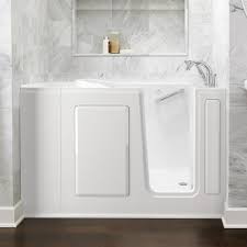 The home depot carries a wide range of standard and jetted tubs to choose from in styles and finishes that elevate your bathroom design. American Standard Exclusive Series 48 In X 28 In Right Hand Walk In Whirlpool Tub With Quick Drain In White 2848 409 Wrw Pc The Home Depot Walk In Tubs Soaking Bathtubs Bathroom Solutions