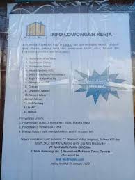 Lowongan kerja tahun 2020 lowongan kerja sma smk d3 s1 loker terbaru semua jurusan lowongan bank lowongan bumn lowongan merah cipta media adalah salah satu perusahaan grup internet dan periklanan terkemuka di indonesia yang menyediakan solusi lengkap dalam str. Info Lowongan Info Lowongan Kerja Ternate Facebook