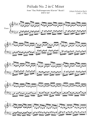 Il 15 settembre del 1980 ci lasciava bill evans. Prelude No 2 Bwv 847 In C Minor Sheet Music For Piano Solo Musescore Com