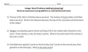 When subtracting integers, be sure to subtract the smaller integer from the larger integer. Integer Word Problems Adding And Subtracting Integers Word Problems Word Problems Solving Word Problems