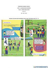 Pj tahun 3 unit : Unit 6 Olahragawan Harapan Worksheet