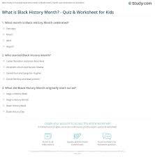 Explore the pivotal black historical events that occurred between 1950 and 1959, including the decision in brown vs. What Is Black History Month Quiz Worksheet For Kids Study Com