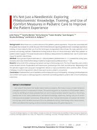 Osha requires all phlebotomist to be trained regarding what? Pdf It S Not Just A Needlestick Exploring Phlebotomists Knowledge Training And Use Of Comfort Measures In Pediatric Care To Improve The Patient Experience
