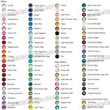 Rhinestones Color Chart_wholesale Hotfix Rhinestone Crystals