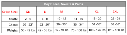 Youth Extra Small Shirt Size Chart Best Picture Of Chart