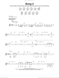 This is so easy its unbelievable. Blur Song 2 Sheet Music Easy For Guitar Solo Chords Pdf