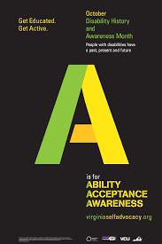 Disability History And Awareness Month Poster Awareness Poster Disability Awareness Disability