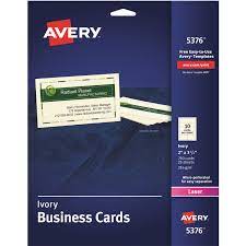 Cut from premium cardstock with a weight of 80lbs / 216gsm. Avery 5376 Avery Business Card Ave5376 Ave 5376 Office Supply Hut