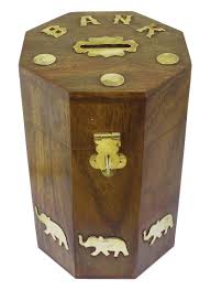 Money Bank Adults Box And Safe Wooden Piggy Banks Kids Wood Brass Design Hexagon 6 Inch Product Money Piggy Bank Coin Bo Wooden Piggy Bank Kids Wood Wooden