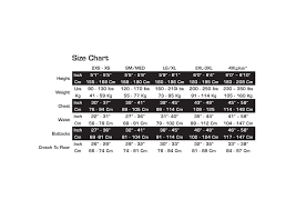 pacific scuba divers dive suit size charts