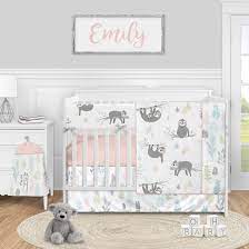 21 posts related to pink and grey elephant crib bedding. Sweet Jojo Designs Pink And Grey Sloth 5 Piece Crib Bedding Set Wayfair