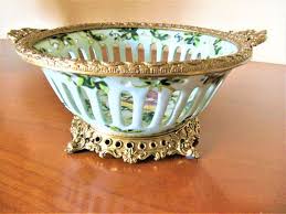 Coupe Porcelaine Oiseau Coupe Porcelaine Fleurie Porcelaine Bronze Coupe Oiseau Peint Porcelaine Vintage Coupe Vintage Decoration Bronze Decorative Bowls Vintage