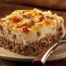 This Hearty Cowboy Meatloaf And Potato Casserole Is A Classic Recipe And A Superb Weeknight Dish That Will Feed The Whole Family Enjo Food Food Dishes Recipes