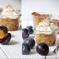 Saftiger Pflaumen Kuchen Im Glas Mit Zimt Und Mandelblattchen Kuchen Im Glas Backen Zwetschgen Kuchen Kuchen Im Glas