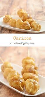 Carioca Are Deep Fried Glutinous Rice Balls Coated With Caramel Syrup They Are Popular Filipino Street Food And C Filipino Street Food Food Sweet Tooth Recipe
