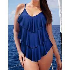 Nz Plus Size Shaping Body Multi Layers Ruffle Flounce One Piece Swim Dress For Women Only At Nz 46 Plus Size Swimwear Plus Size Swimsuits Plus Size Bikini