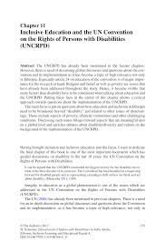 Pdf Inclusive Education And The Un Convention On The Rights Of Persons With Disabilities Uncrpd