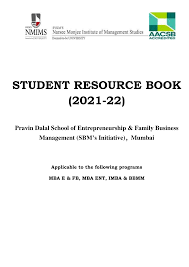 STUDENT RESOURCE BOOK (2021-22)