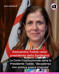 ⚖️ Alessandra Todde resta presidente della Regione Sardegna. La Corte  Costituzionale ha messo la parola fine