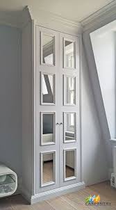 Sloping Wardrobe With Mirrored Doors Supplied Fitted And Painted By Art Carp Wardrobe Design Bedroom Fitted Bedroom Furniture Built In Wardrobe Ideas Alcove