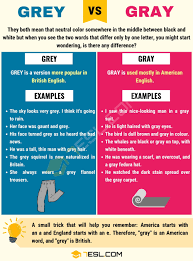 Browse color schemes and find decorating inspiration with our best color palette ideas. Grey Or Gray When To Use Gray Or Grey With Useful Examples 7esl