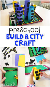 This construction activity is perfect for preschoolers and moms who prefer to bring the snow inside. Preschool Construction Activity Build A City Project With Construction Paper Truly Hand Picked