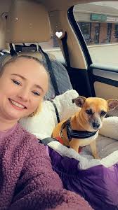 Puppy Luna wanted SO much to cuddle up with Sage that she scooted her butt,  inch by inch until she was her pillow lol <3