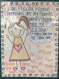 Priscilla Pronoun Anchor Chart First Grade Anchor Charts